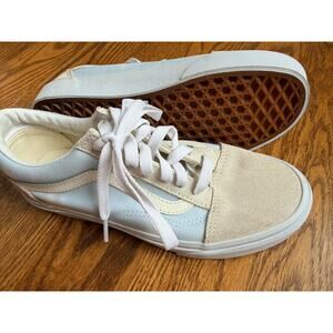 Vans Old Skool Bleach Wash True White Suede Low Top Sneakers Women’s 6.5 Men’s 5